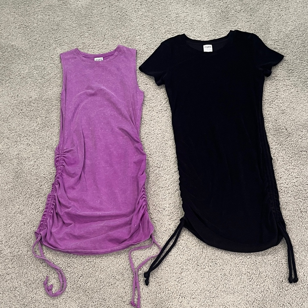 PINK VS Purple and Black Ruched Dresses